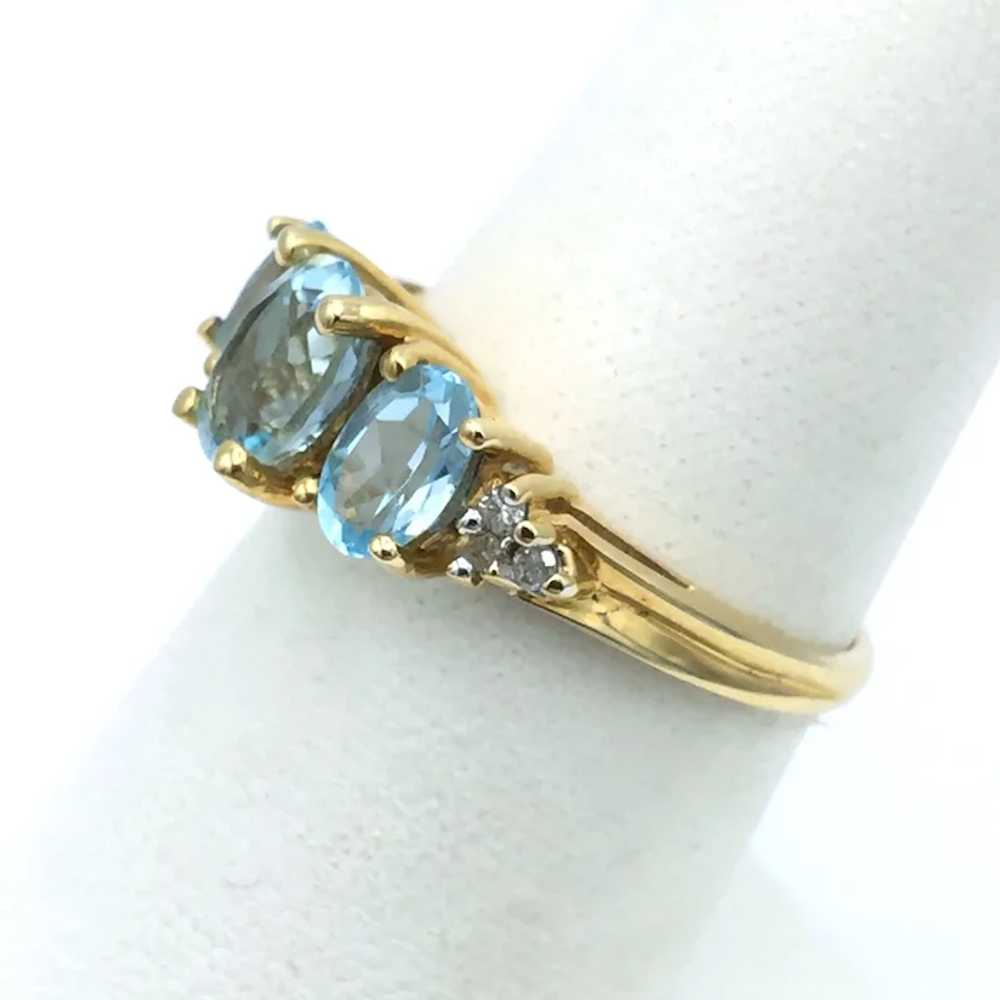 10K Topaz & Diamond Ring - image 2