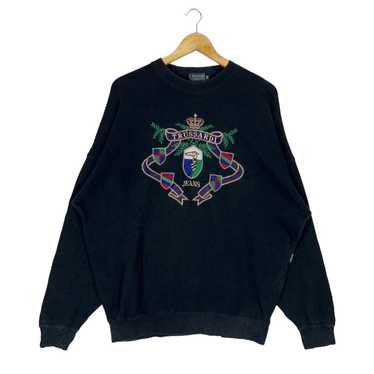 Trussardi × Vintage Trussardi Jeans Crest sweatsh… - image 1