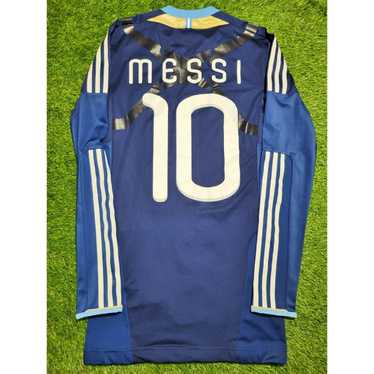 Adidas Messi Argentina 2014 World Cup Semifinal Long Sleeve Soccer Jersey Shirt L SKU#M60406