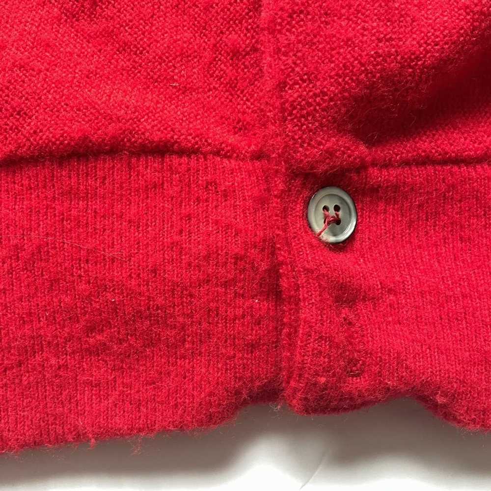 Cardigan × Vintage Vintage 1980s Red Acrylic Knit… - image 3