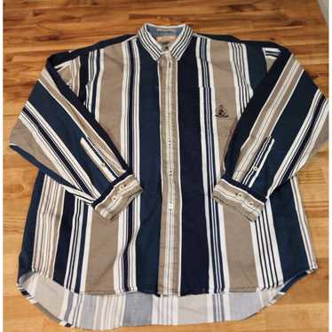 Guess Vintage Guess Striped Shirt Large Long Slee… - image 1