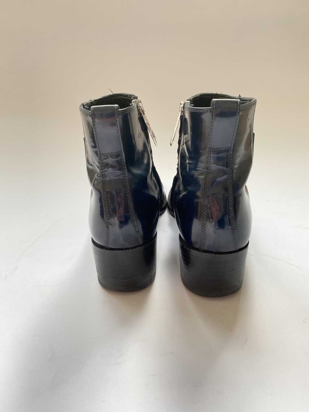 Dior × Hedi Slimane Dior Navy Leather Boots - image 2