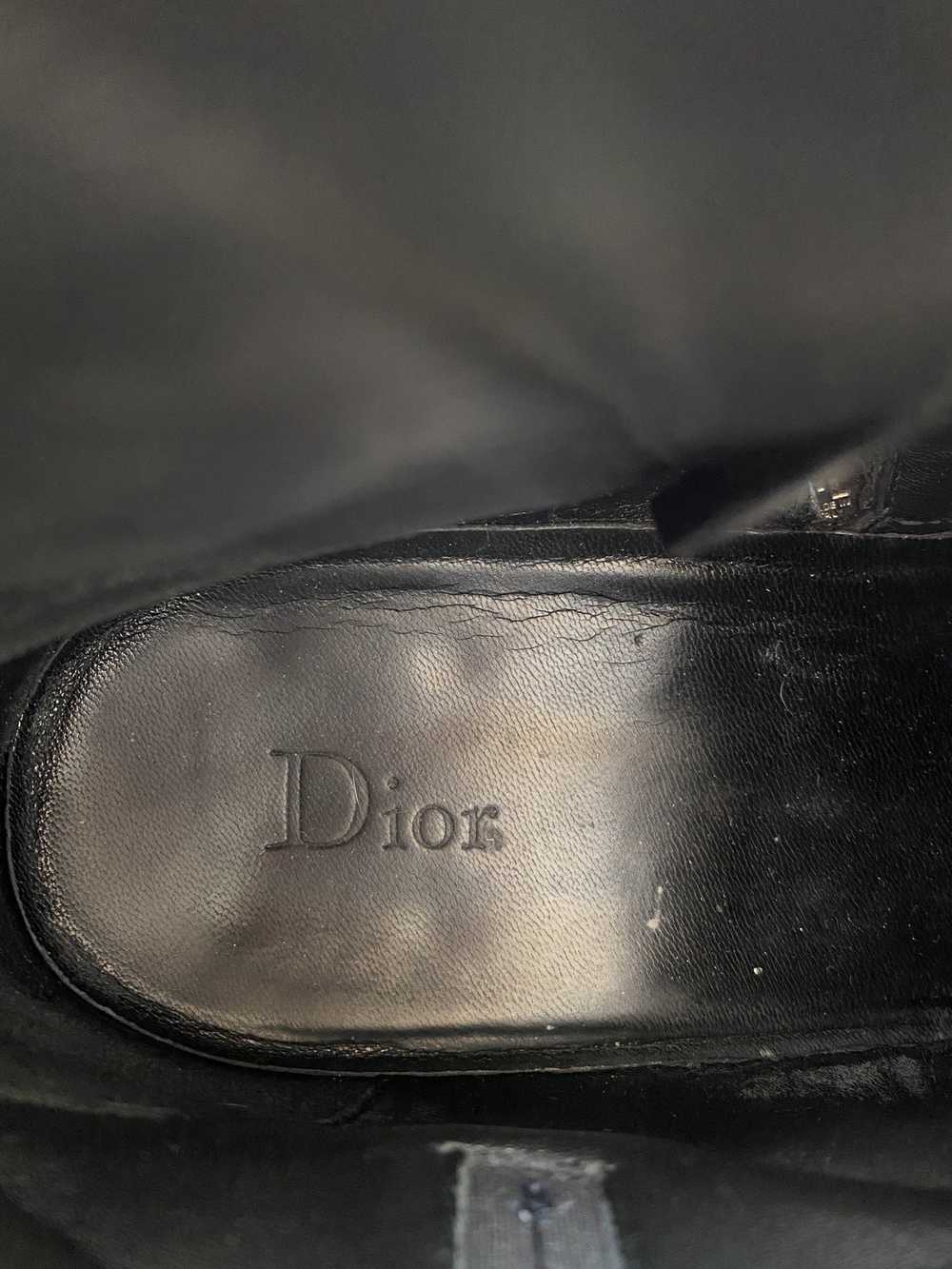 Dior × Hedi Slimane Dior Navy Leather Boots - image 4