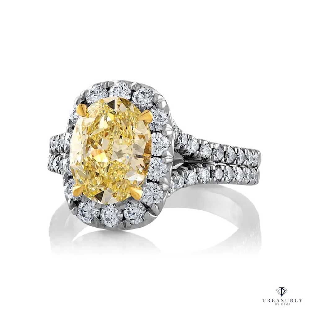 Estate “Canary” GIA 3.23ct Natural Fancy YELLOW V… - image 2