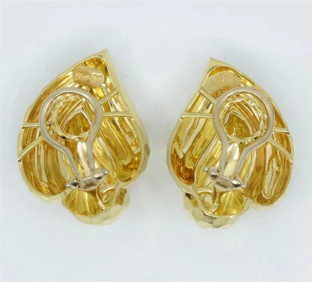 Monumental Henry Dunay 18K Yellow Gold Faceted Cl… - image 4