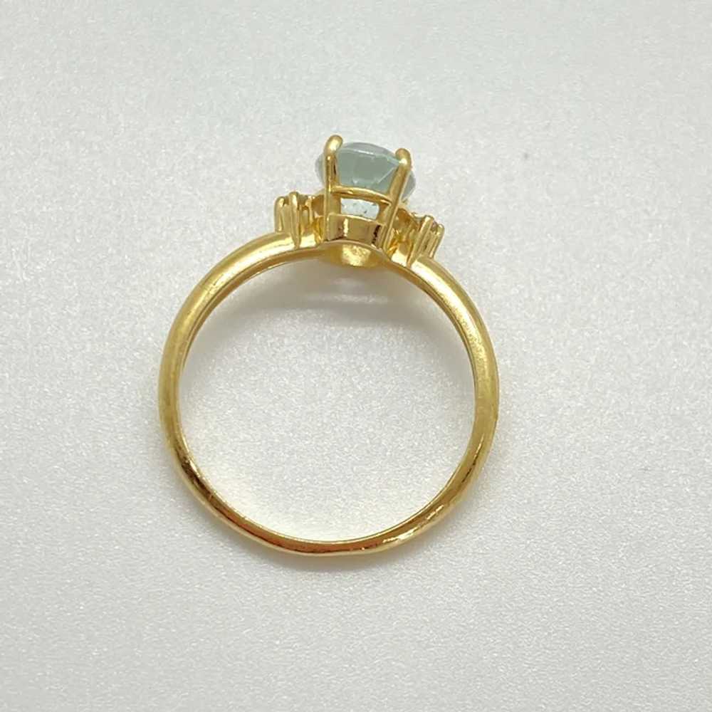 Aquamarine and Diamond Ring 1.17 Carat tw 14K Gold - image 7