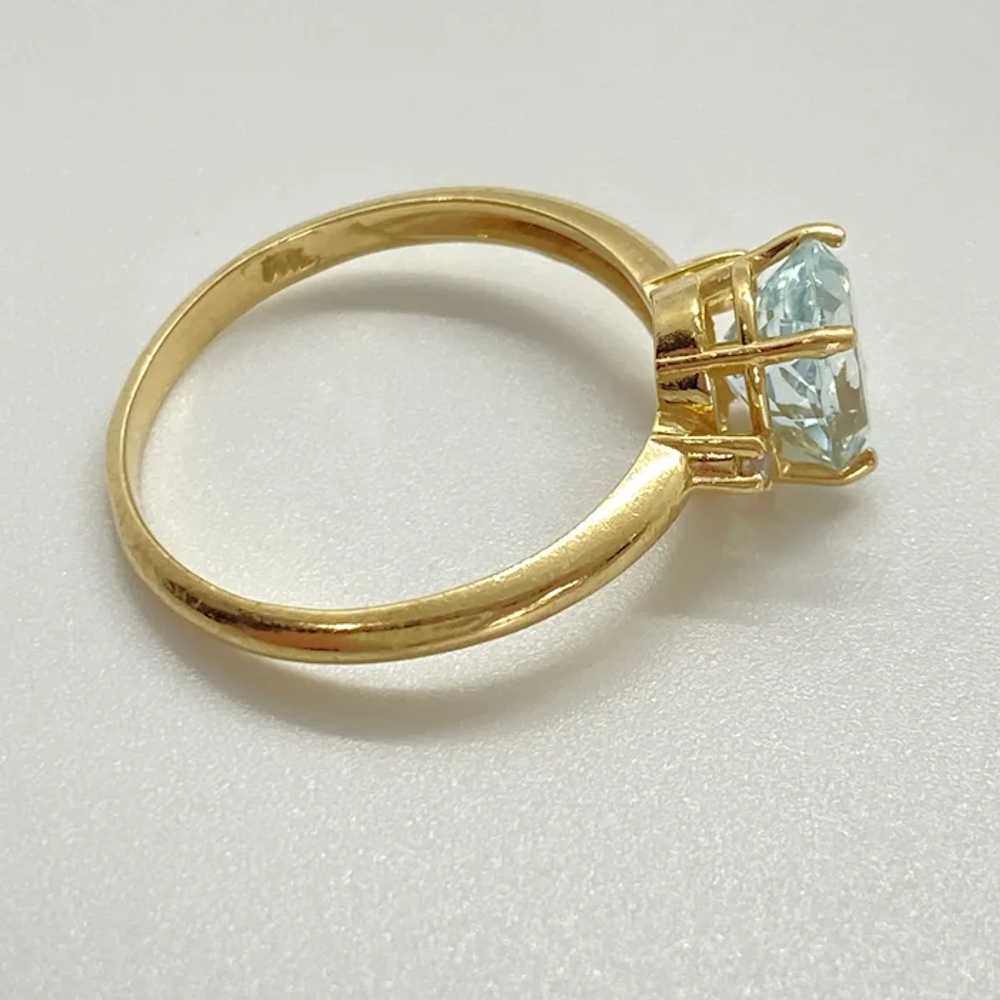 Aquamarine and Diamond Ring 1.17 Carat tw 14K Gold - image 8