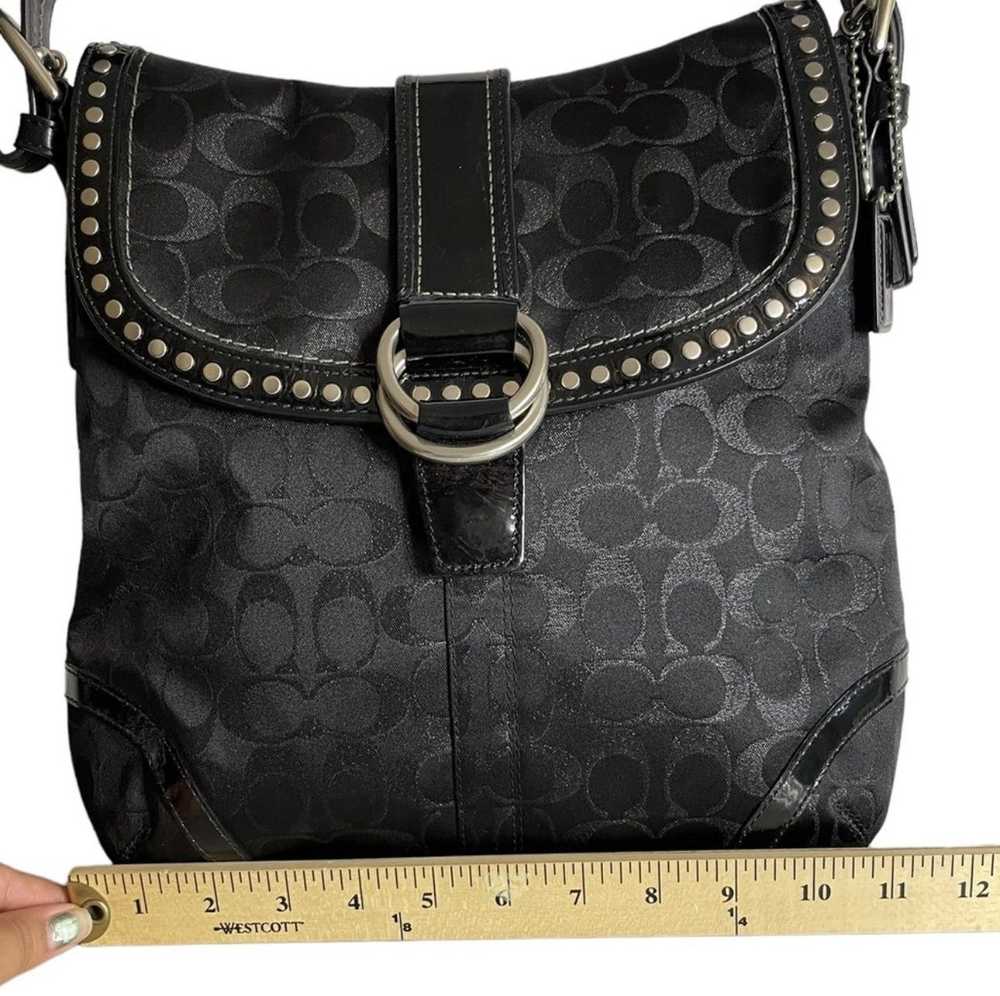 Coach Coach Vintage Monogram Canvas & Leather Stu… - image 10