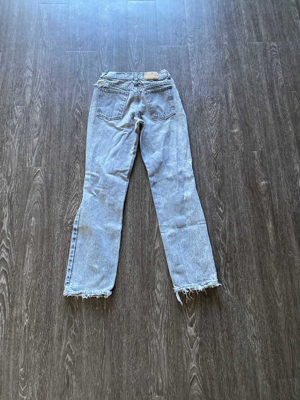 Vintage Vintage 80s 90s Stone Wash Gray Distresse… - image 2