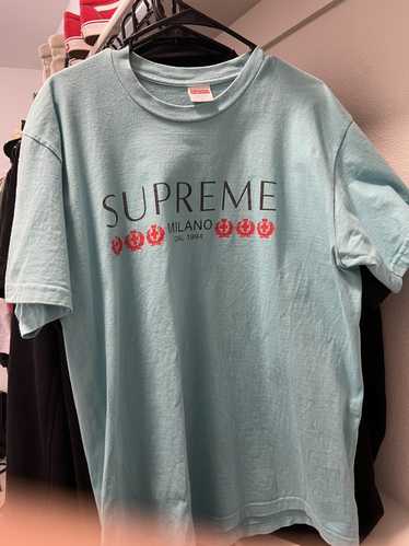 DropsByJay on X: Supreme/Emilio Pucci First look at one of the coming Box  Logo Tee. Expect 3 different colors. Grey, Teal, & Pink abstract (Grey  pictured only) Releasing later this season. 👀