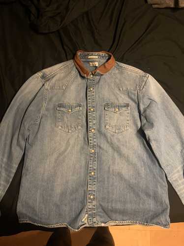 Allsaints Allsaints denim snap button shirt (Beaum