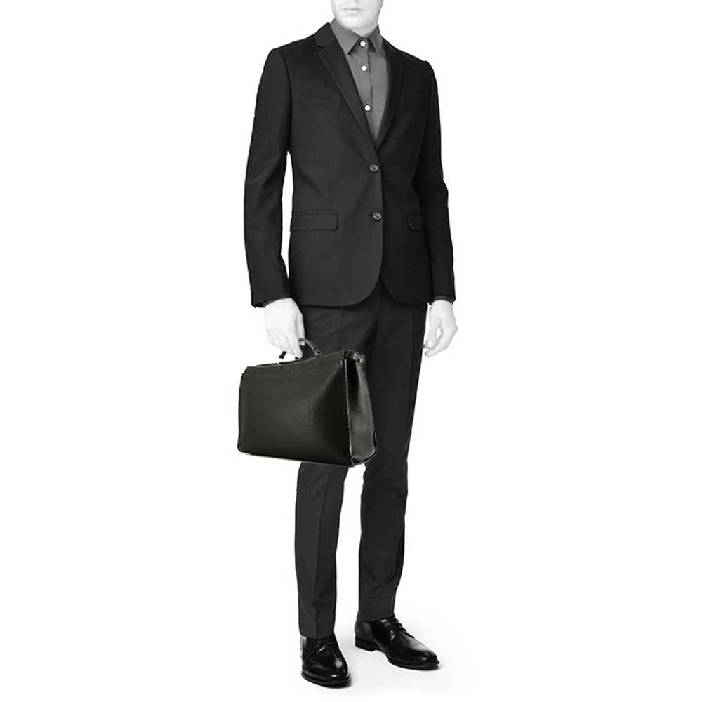 Fendi Peekaboo large model handbag in black leath… - image 2
