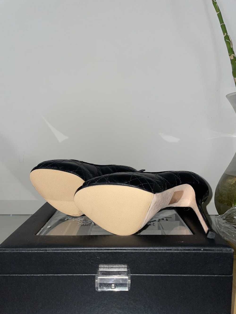 Dior Leather peep toe. Cannage buckle pump. - image 7
