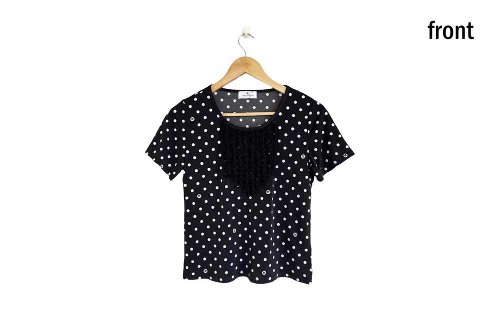 Courreges 90s COURRÈGES Black with White polkadot… - image 3