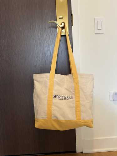 Sporty & Rich Tote Bag Yellow and Natural White