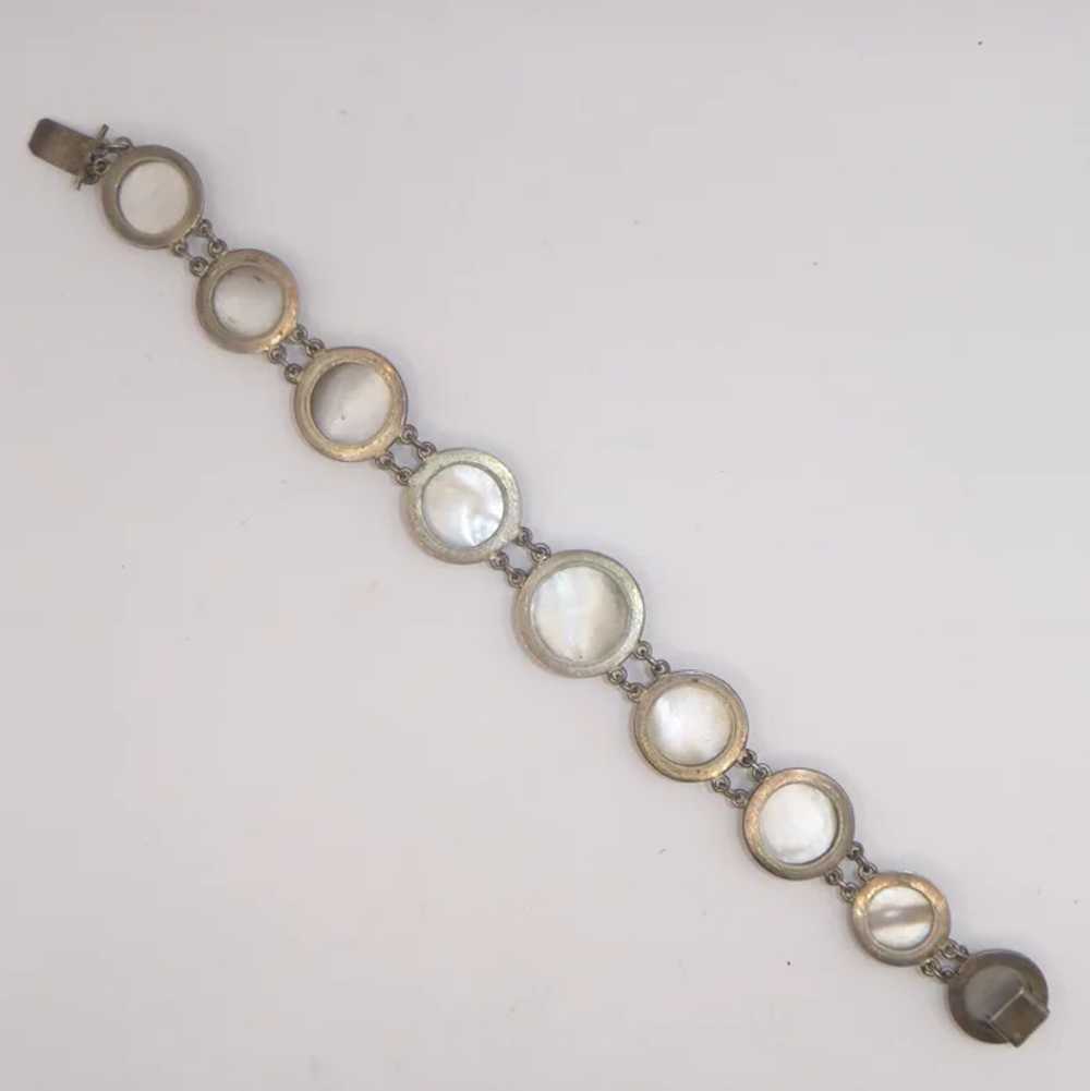 Vintage Mother of Pearl Cameo Bracelet - image 9