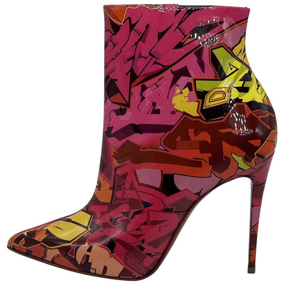 louboutin patent leather boots