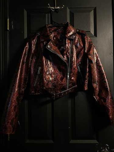 Vintage Vegan Leather Red Rattlesnake Jacket