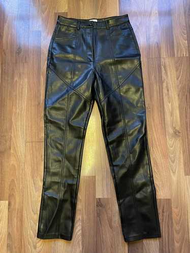 Aritzia Aritzia Black Leather Pants Size Small Bla