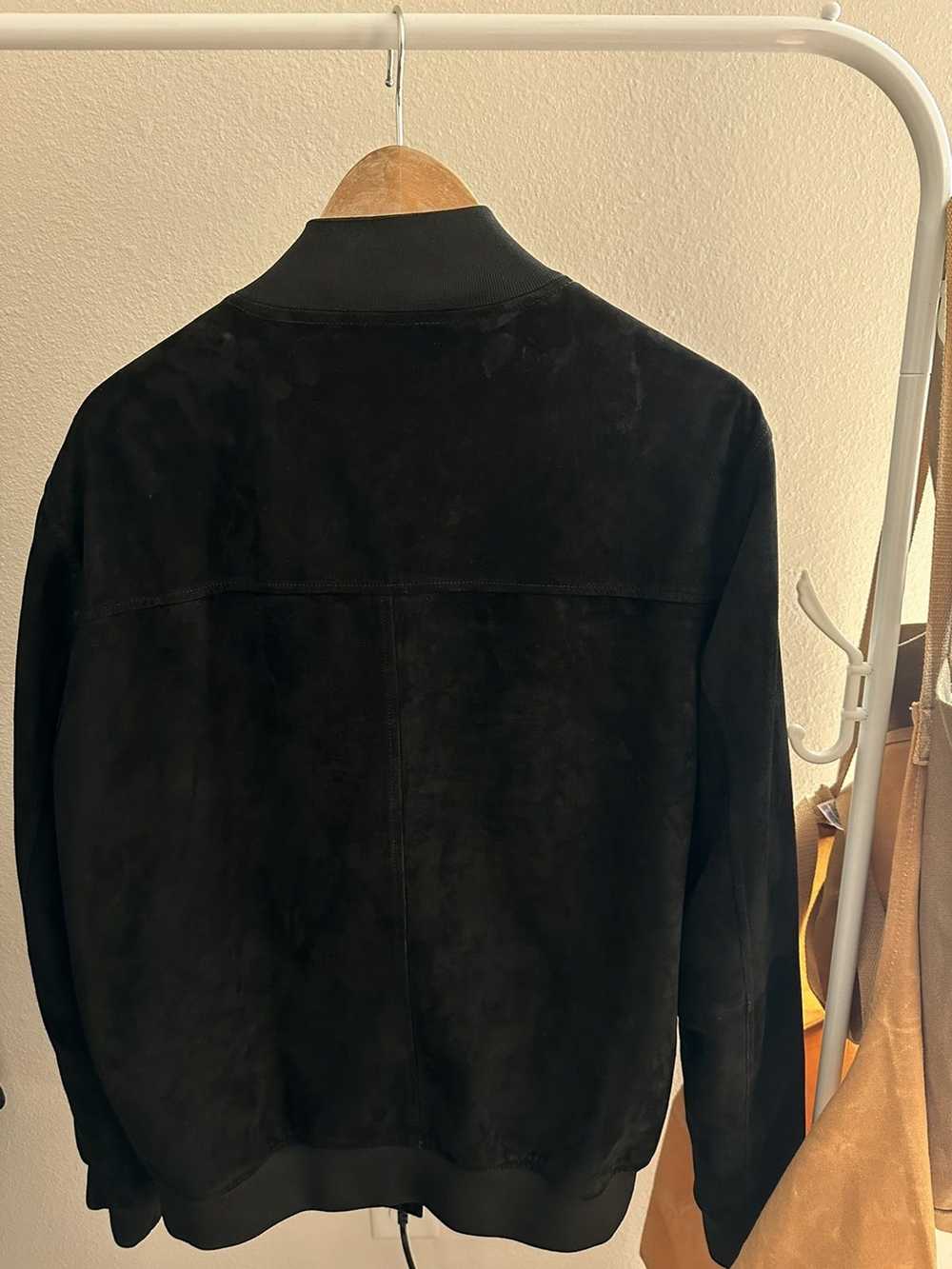 Mango black suede bomber jacket - image 4