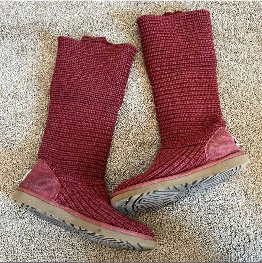Ugg UGG Wine Classic Cardy Wool Blend Boots. Size… - image 2