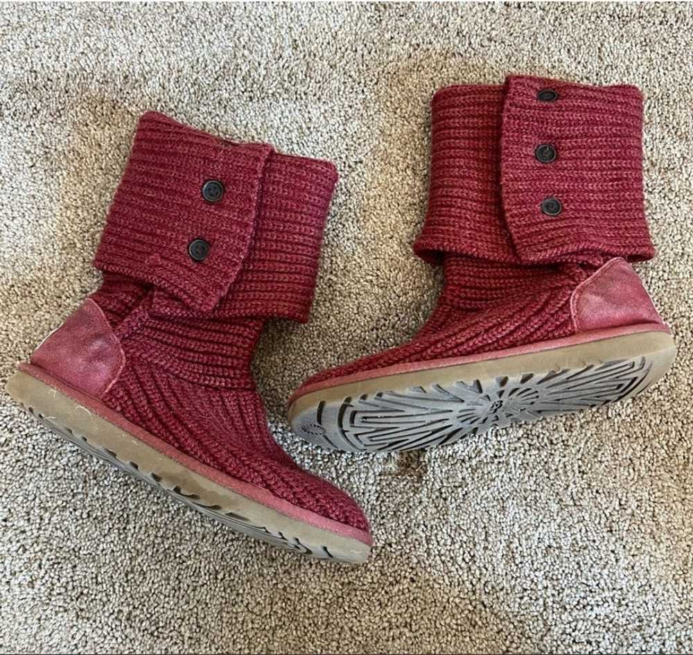 Ugg UGG Wine Classic Cardy Wool Blend Boots. Size… - image 4