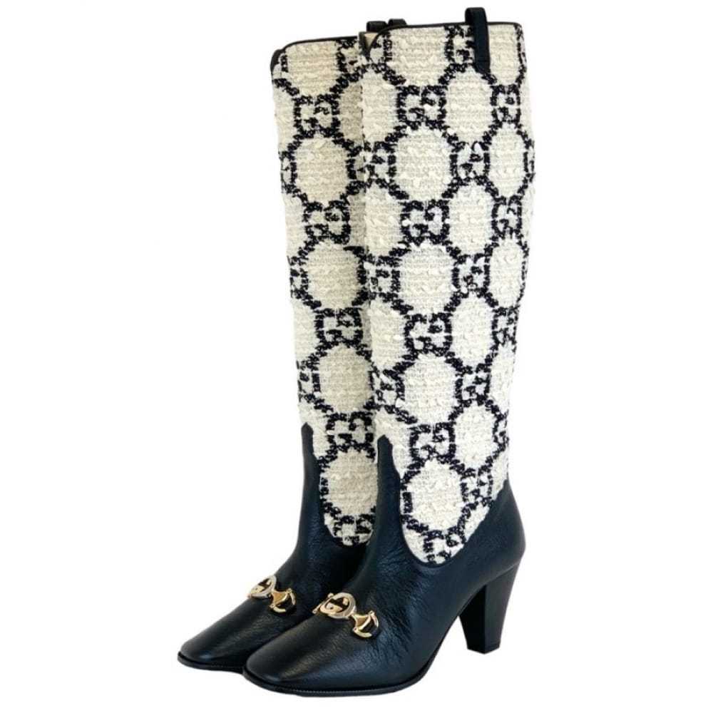 Gucci Tweed boots - image 3