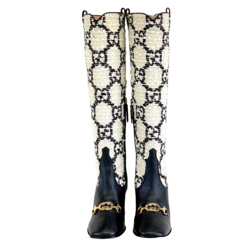 Gucci Tweed boots - image 5