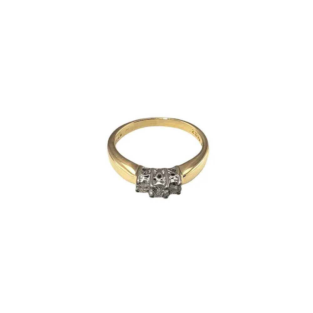 Vintage 14 Karat Yellow and White Gold and Diamon… - image 2