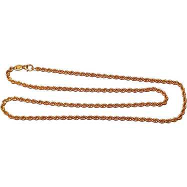 Vintage RL 3.5mm Rope Necklace 1/20 10K Gold Fill… - image 1
