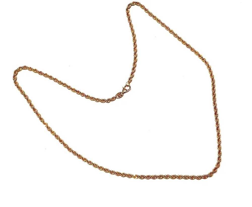 Vintage RL 3.5mm Rope Necklace 1/20 10K Gold Fill… - image 2