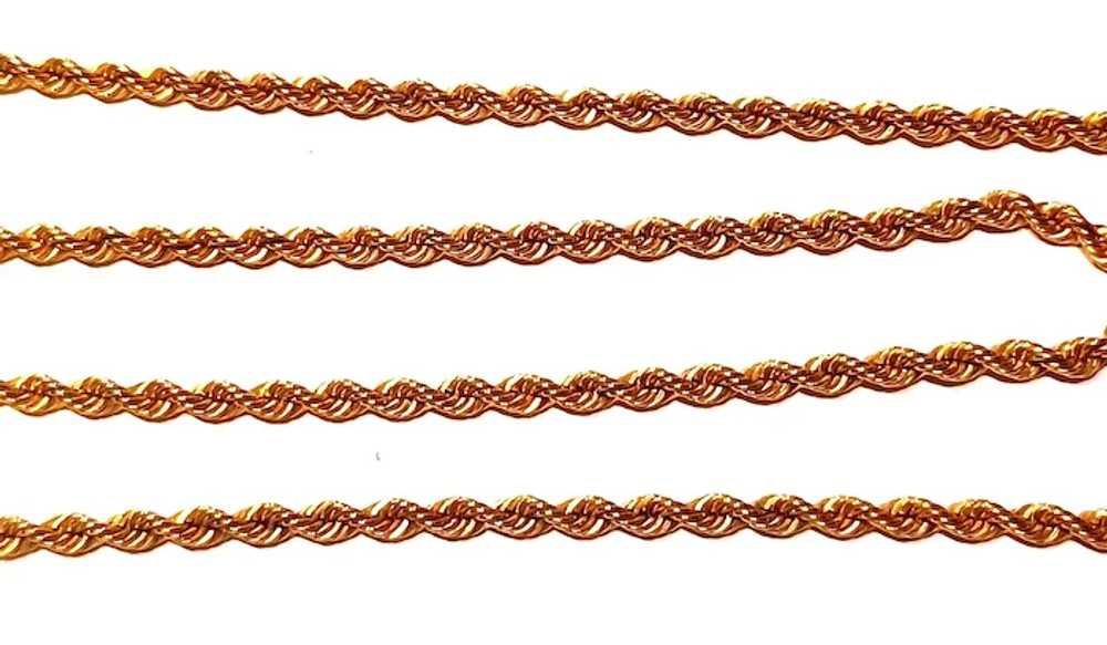 Vintage RL 3.5mm Rope Necklace 1/20 10K Gold Fill… - image 3