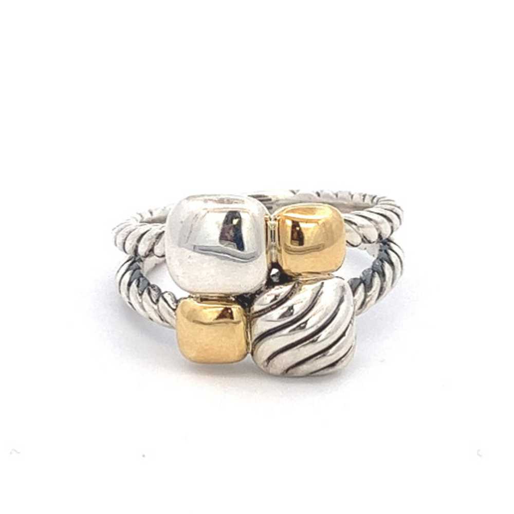 David Yurman Sterling Silver 18K Gold 2-Tone Chic… - image 1