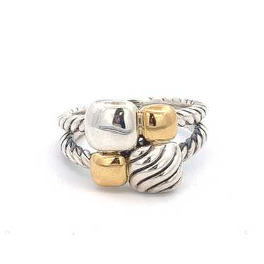 David Yurman Sterling Silver 18K Gold 2-Tone Chic… - image 1