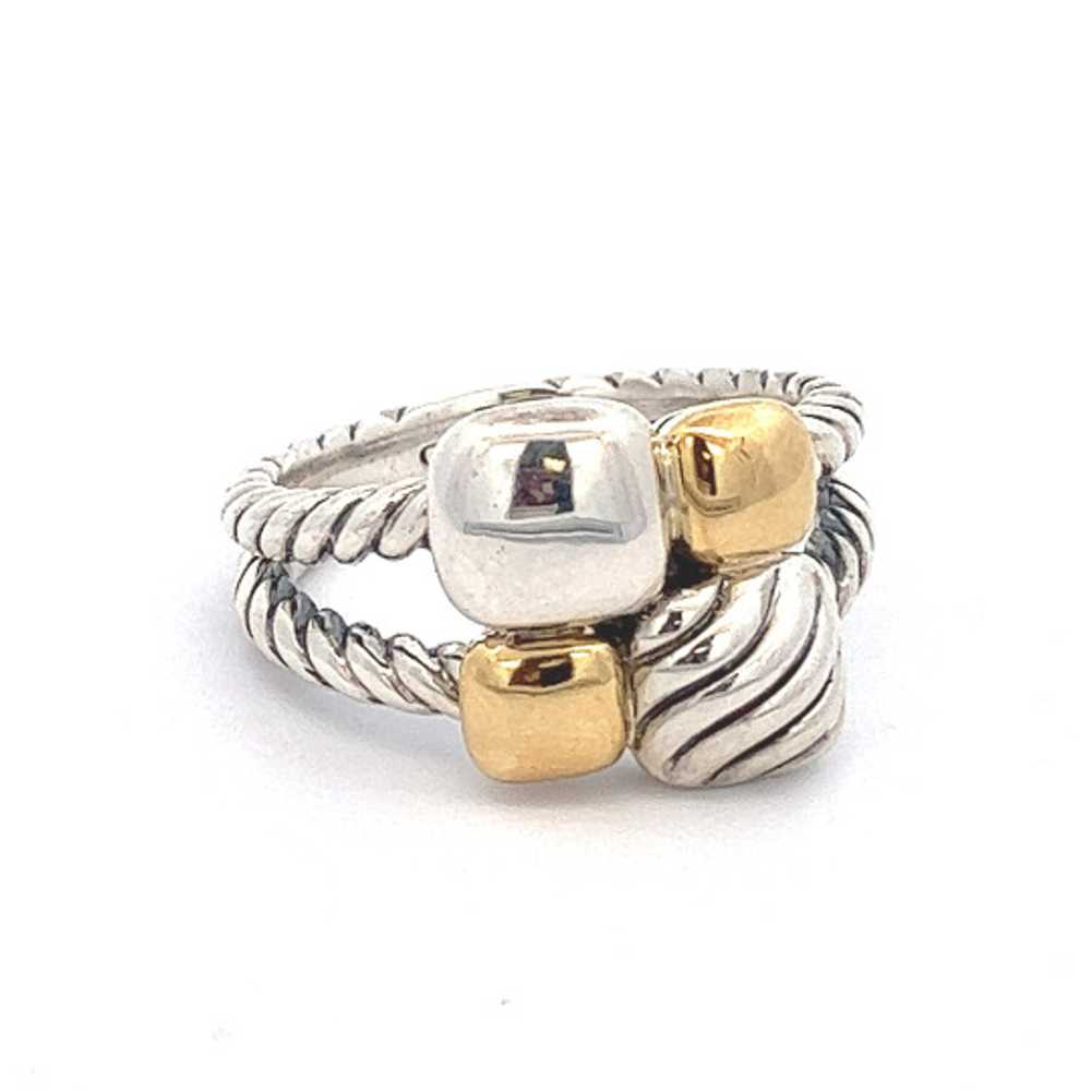 David Yurman Sterling Silver 18K Gold 2-Tone Chic… - image 2