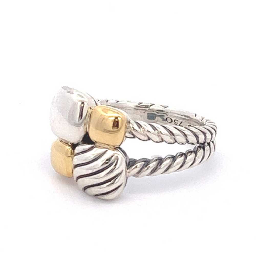 David Yurman Sterling Silver 18K Gold 2-Tone Chic… - image 4