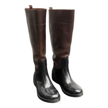 Max Mara Leather wellington boots - image 1