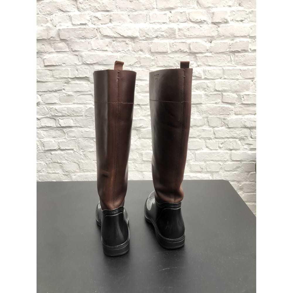 Max Mara Leather wellington boots - image 5