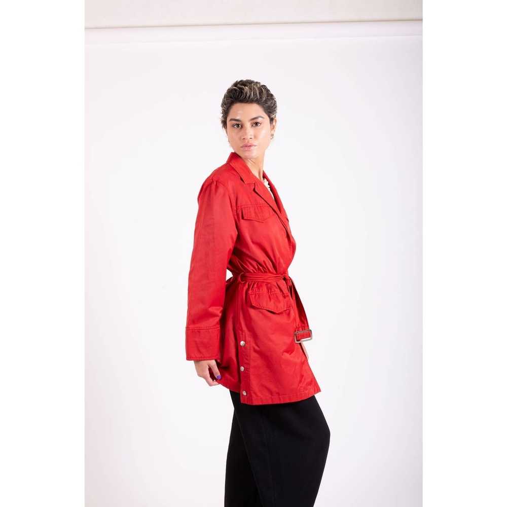 Burberry BURBERRY Vintage Red Cotton Trench Coat … - image 2