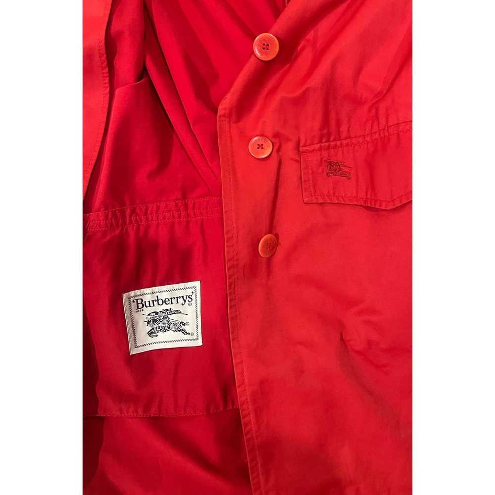 Burberry BURBERRY Vintage Red Cotton Trench Coat … - image 9