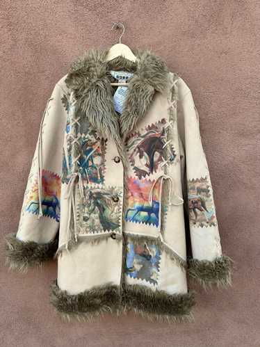 Faux Leather Southwest Horse Coat - Trail of the P