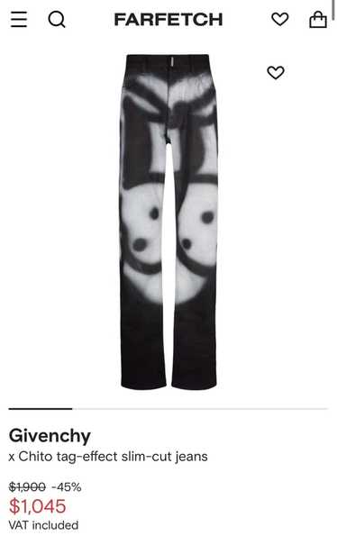 Givenchy Chito X Givenchy Dog graffiti Jeans