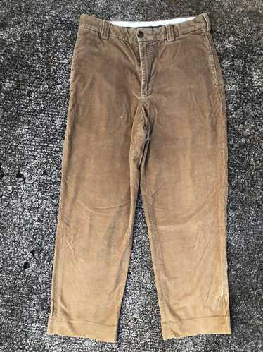 Vintage Mens Brown Corduroy Pants W35 Pleated Dress Pants / Slacks
