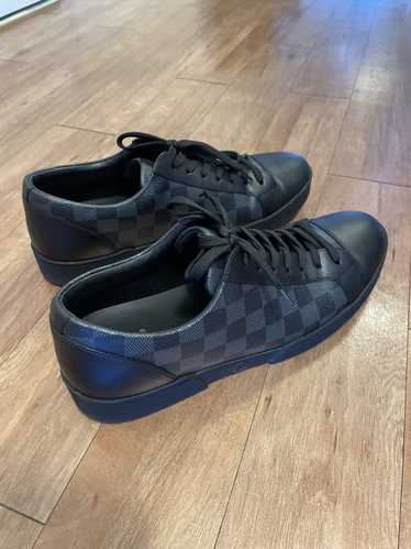Louis Vuitton, Shoes, Louis Vuitton Sneakers Mens 8 High Top Leather  Brown Purple Authentic Ba097 8