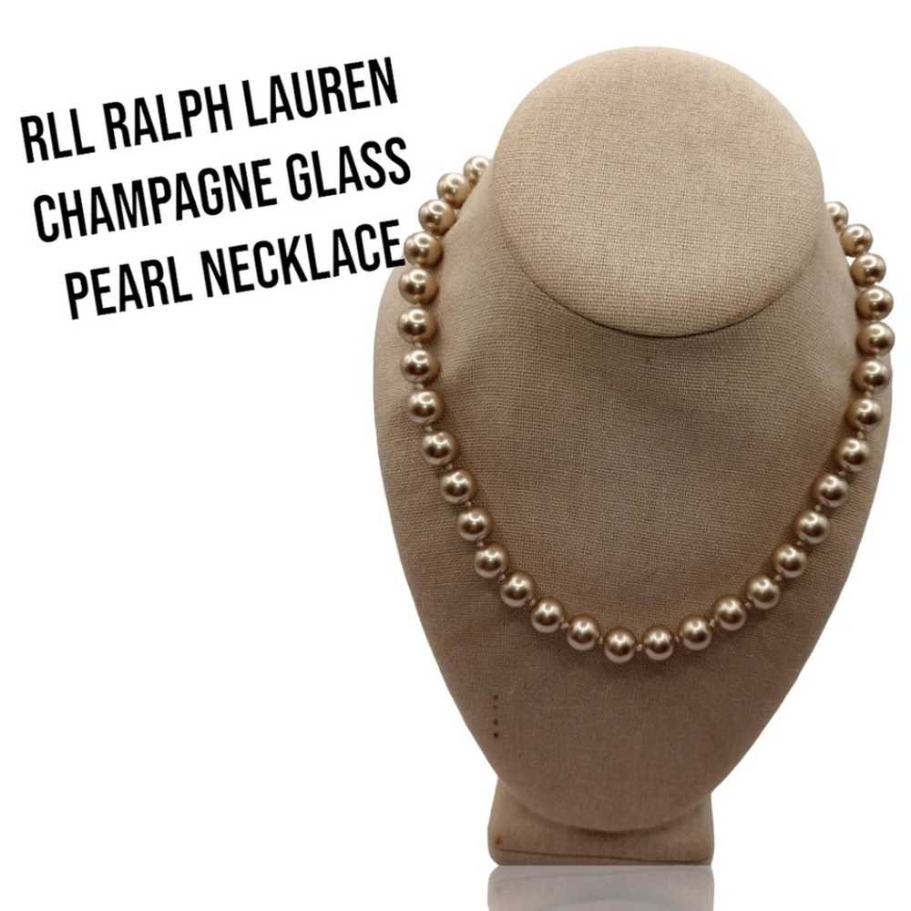 Ralph Lauren Vintage Faux Champagne Pearl Choker … - image 1