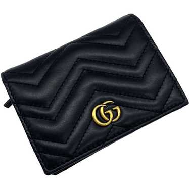 Gucci Marmont Matelasse GG Logo Compact Wallet - Pink Wallets, Accessories  - GUC1323878