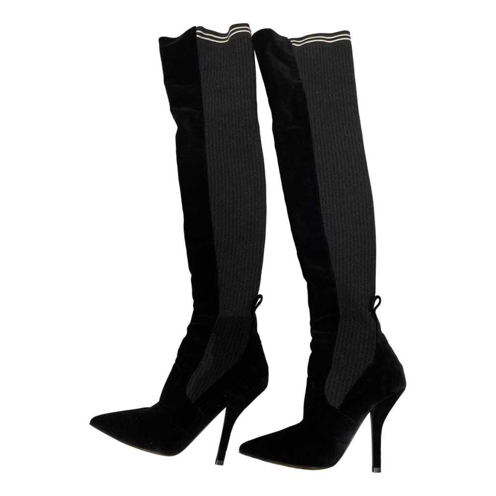 Fendi Cloth riding boots - image 1