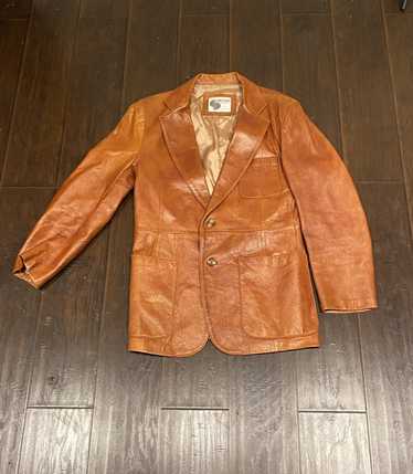 Brick Red Leather Jacket M/L – OMNIA