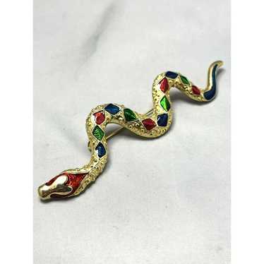 Vintage large snake pin - Gem