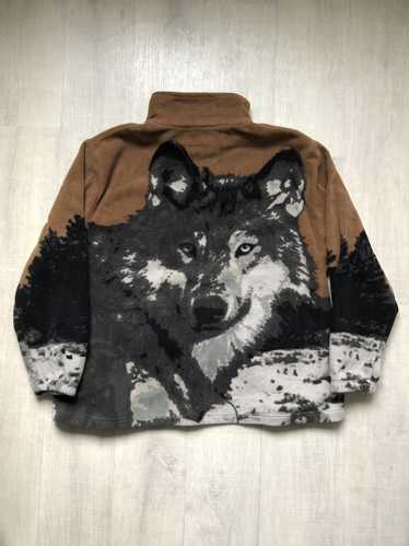 Vintage wolf print fleece - Gem